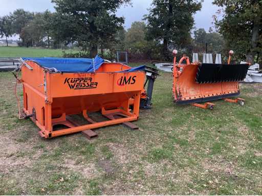 Schmidt MF 2.4 Schneepflug + Kipper weißer Streuer