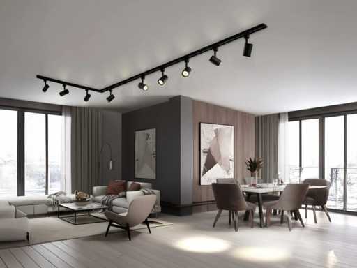 3 meter Railsysteem met 9 st railspot GU10 fitting (4x)