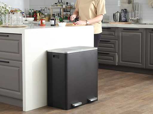 Poubelle à double compartiment 2 x 30L