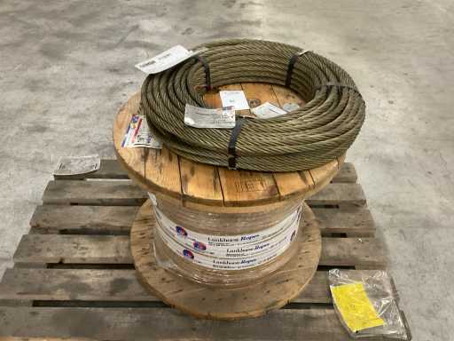 Staalkabel op haspel, 210 Mtr, Ø 16 mm