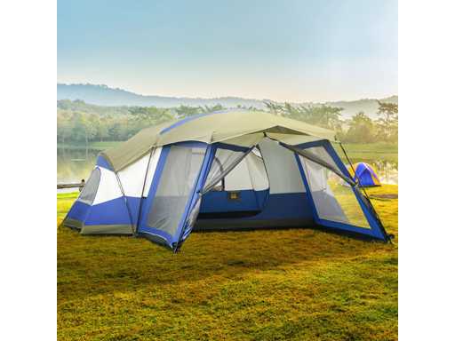 6-8 Person Camping Tent Family Tent with 2 Windows Canopy