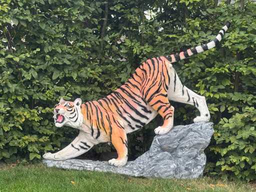 Tigre sur rocher H155cm x L180cm
