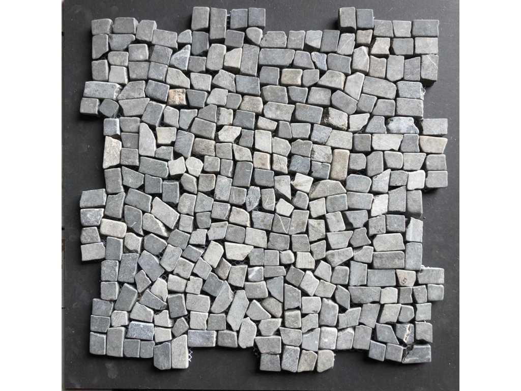20m2 - mozaic de marmură - aleatoriu mic gri albastru - 30x30cm