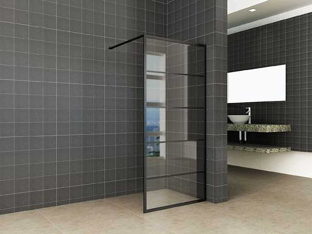 WB - 20.3522 - Walk-in shower matt black grid