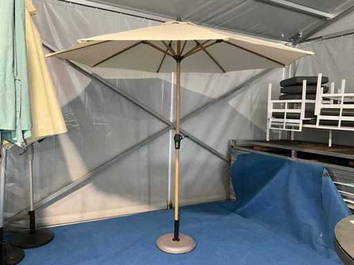 Stift-Parasol Aluminiumbeige 270 cm inkl. Betonsockel