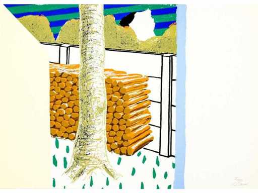 Roger Raveel - Wat in een stamblijft zwijgen - kleurenzeefdruk - gesigneerd