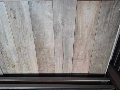 23m² Aspen Greige 15x100, effet bois, sol et mur, Neuf emballé