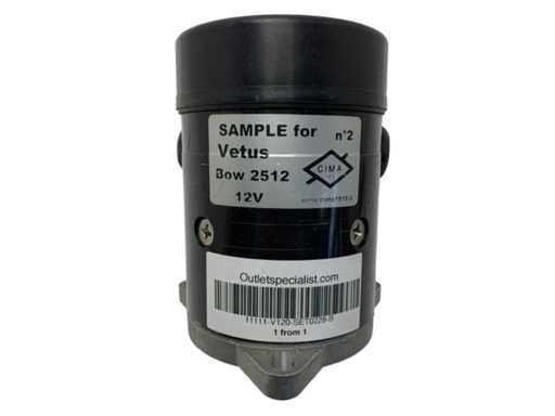 Vetus BOW2512 25 KGF 12V Bowthruster-Elektromotor mit Relais