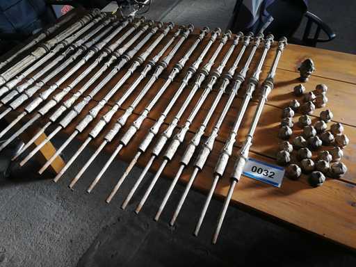 Klassieke relingpalen van gietijzer (49x)