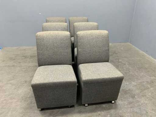 Grauer Speisestuhl (6x)