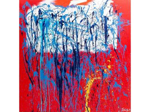 Rick Triest - Abstract composition - acrylic on canvas - 190x190 cm 