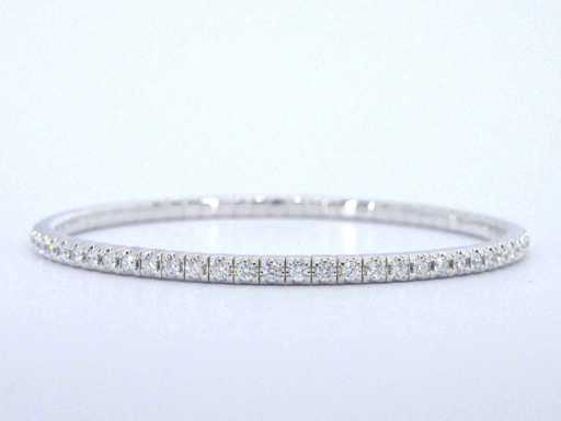 Bracelet en or blanc en diamant brillant fermoir invisible