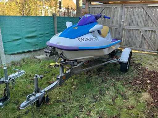 2x Jetski (Kawasaki 750cc en Yamaha 700cc) met aanhangwagens