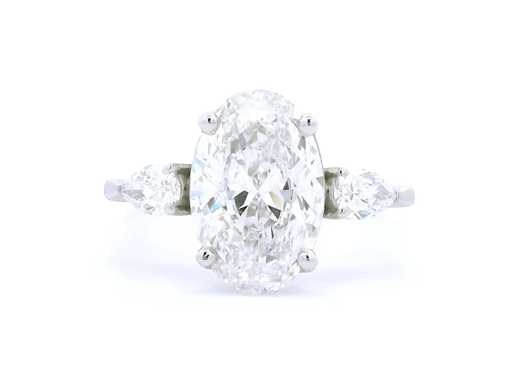 Bague en platine avec 3,36 crt. diamant