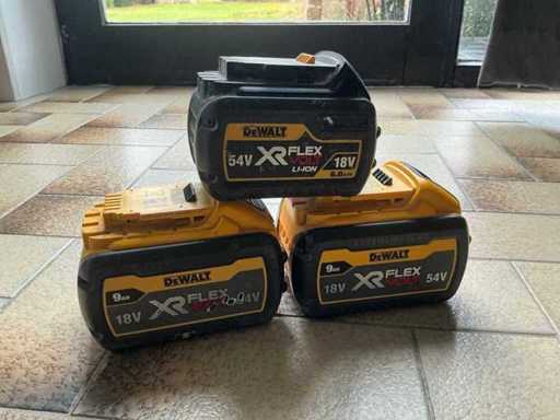 Dewalt XR 54V Flexvolt-Batterie 9Ah (2x) und 6Ah (1x)
