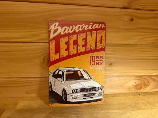 Cartello pubblicitario in metallo