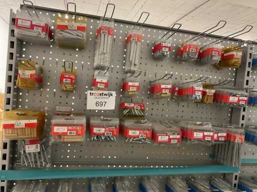 1 x partij blisters met bevestigingsmaterialen