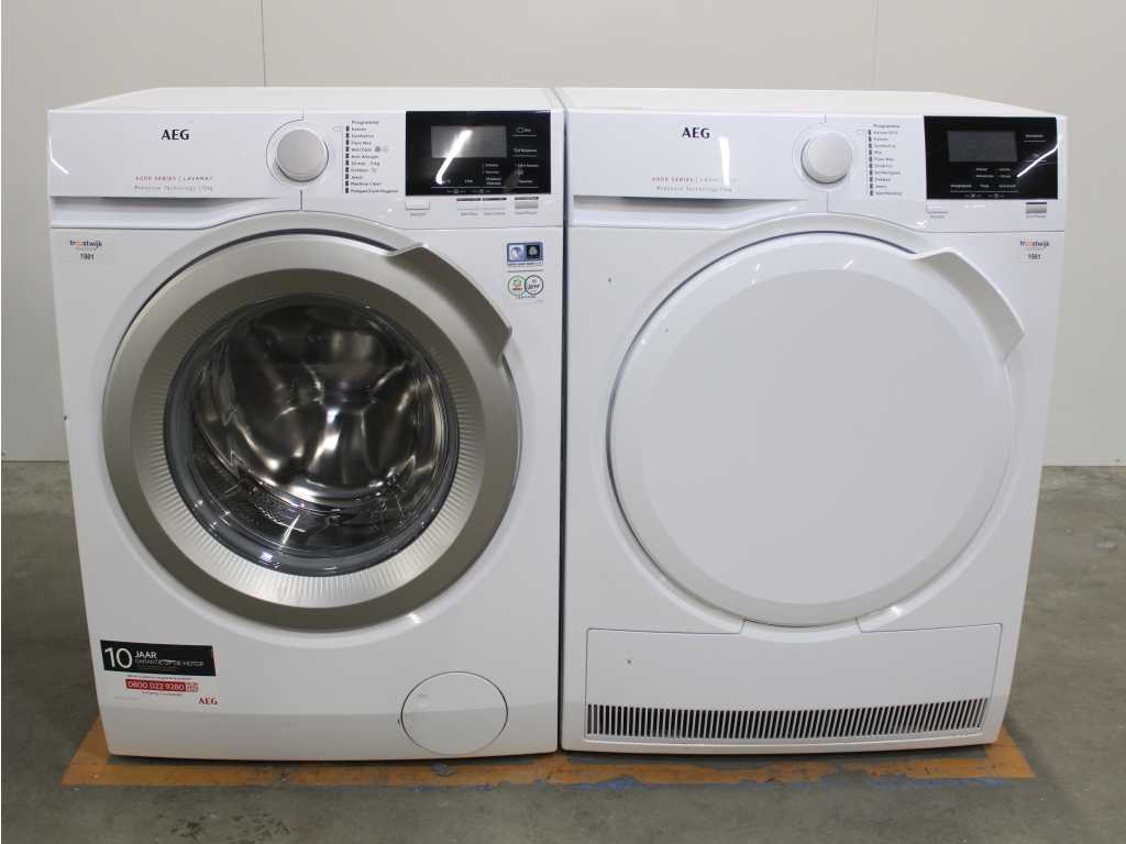 AEG 6000 Series | Lavamat ProSense Technology Washing Machine & AEG 6000 Series | Lavatherm ProSense Technology Dryer