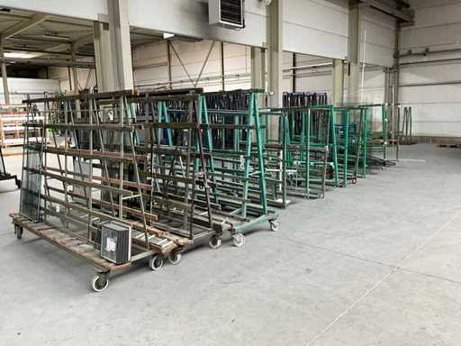 Cărucioare din sticlă și foi diverse (14x)