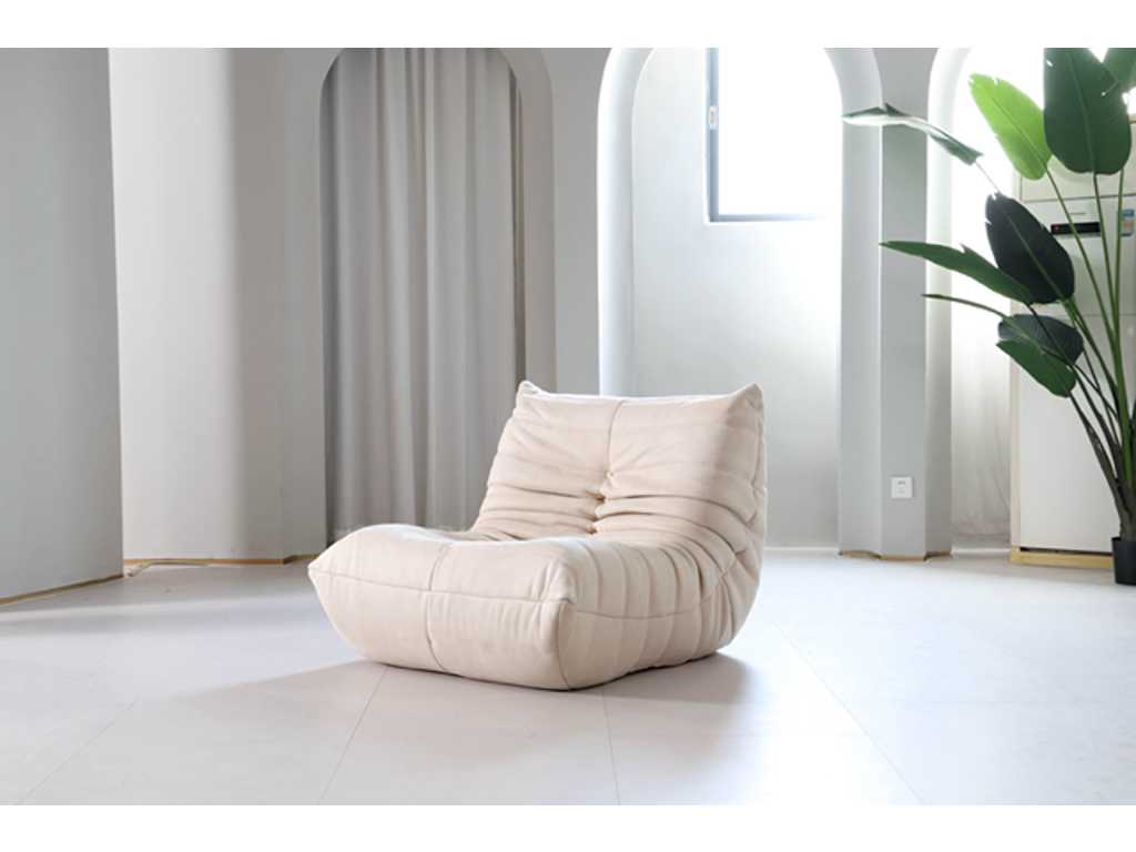 1x Design armchair beige L