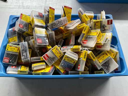 Rotadrill Assorted screws including stainless steel and brass (100x)