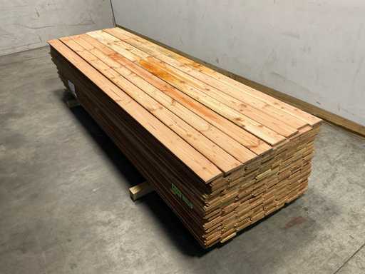 Douglas dakbeschot geschaafd mes en groef - 300x11,6x1,6 cm (120x)