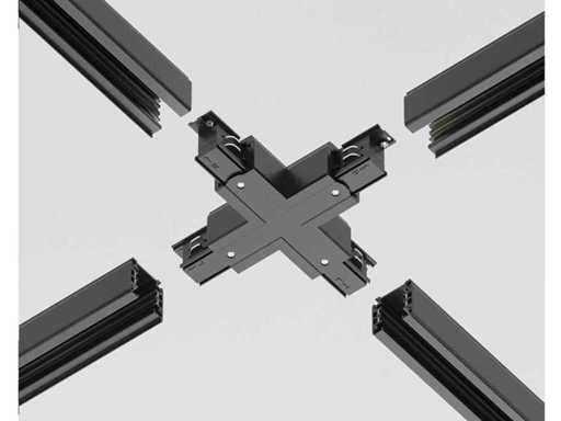 48 x Intec 3-phasé Track X-piece noir