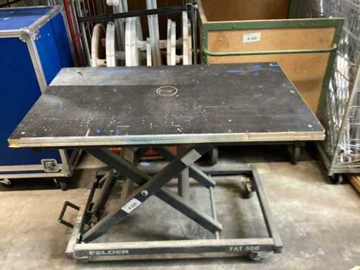 Mesa de trabajo Felder ajustable en altura FAT 300 con encimera multiplex de 120x72cm