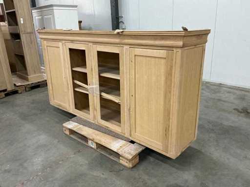 Dębowa szafka ścienna lub witryna 120,5x241,5x53,5cm
