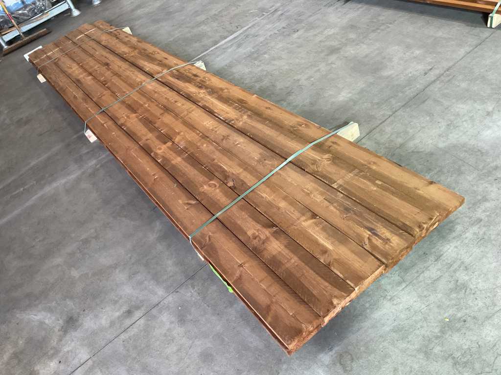 Półka termiczna z drewna iglastego 450x15x3 cm (11x)
