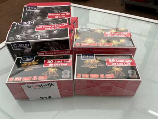 C.Star. IP20+IP44. Weihnachten LED-Beleuchtung. (5-fach)