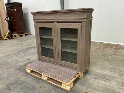 Eichenwand- oder Vitrinenschrank 122x136,5x38,5 cm