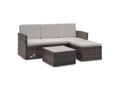 MaxxGarden 88568 Lounge Set Rattan Corner Set 4 person Brown