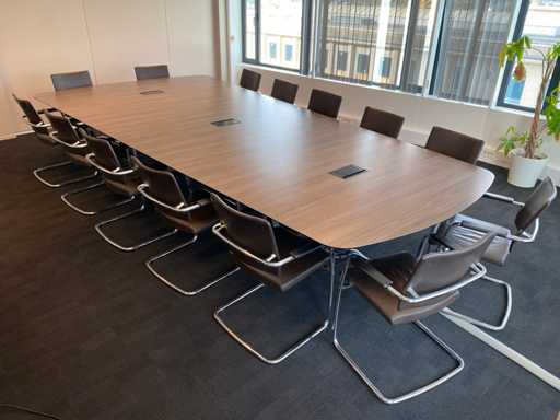 TwinForm T-seat - 14 persoons conferentieset 450x220