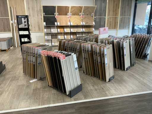 Partij vloer samples met houder