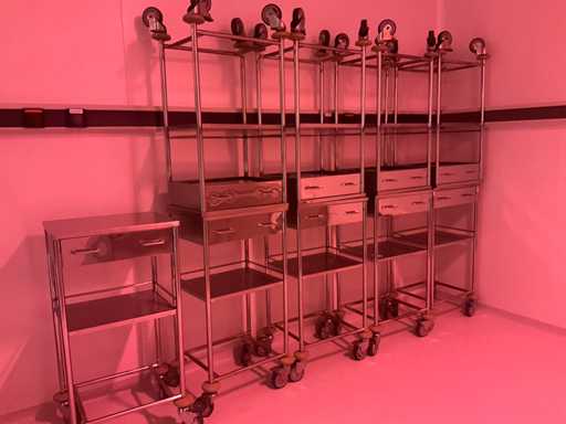 Wagen für Zoohandlungen aus Edelstahl