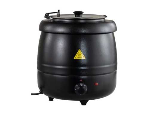 Horeca Equipment - 10L Electric Soup Tureen, Black, 4000W - Soup Pot