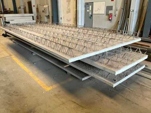 Pavimenti a lastre larghe con travi a griliccio 515x235x5cm / 708x120x6cm / 687x120x6cm / 515x120x6cm (4x)