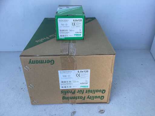 12x PARCO® Spaanplaatschroeven 6,0 x 120mm Span-Fast blauw verzinkt deeldraad - TX30 (1200 stuks)