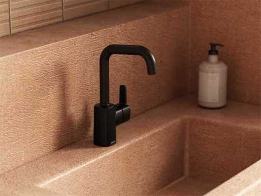 Rubinetto per lavabo in pino Damixa nero opaco