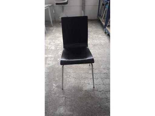 Stuhl (Holz/Schwarz) (40x)