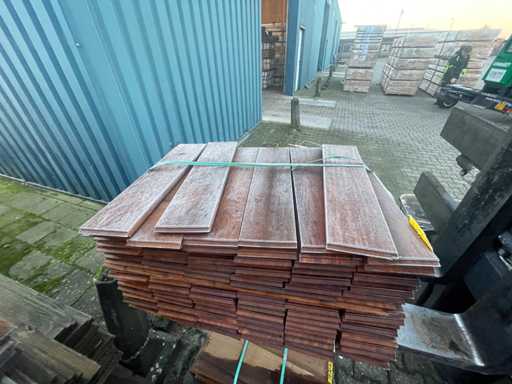 Guyana Ipé tongue and groove spring and groove (outdoor parquet) 650x145x21mm (111x)