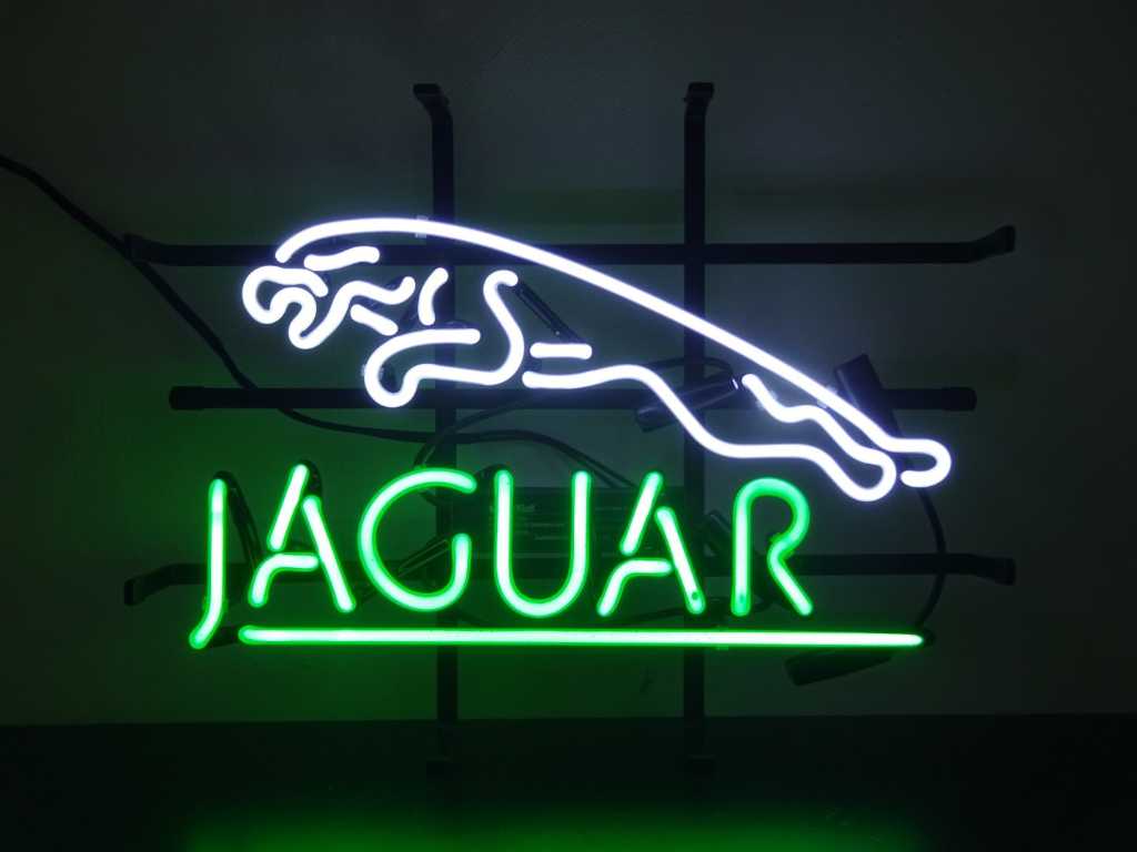 Jaguar - Enseigne NEON (verre) - 40 cm x 31 cm