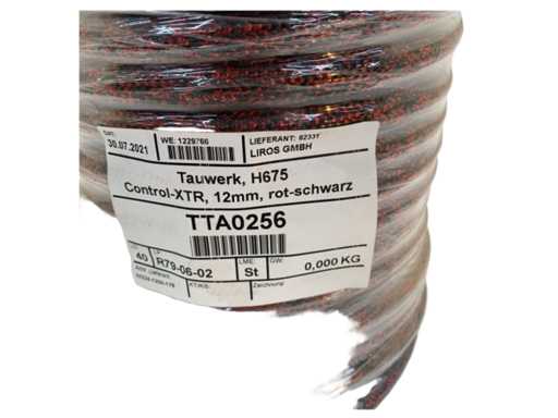 Liros Control-XTR Hanse 675 Dyneema Rope 12mm RED - 50M - 02224-1200
