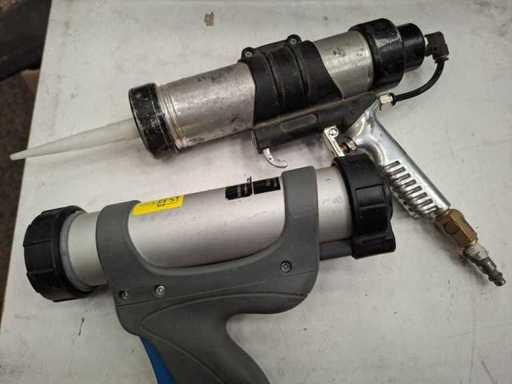 COX pneumatic guns for silicone/sealant cartridges Paint, pure, glue and sealant