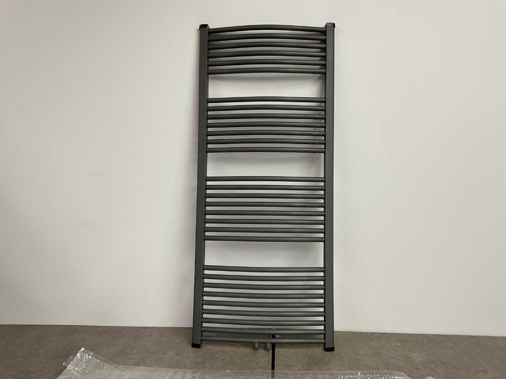 Handdoek radiator - Gebogen - Grijs metallic - 60x140 cm