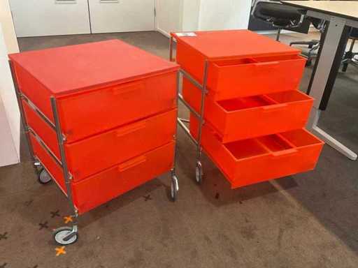 Kartell Mobil Chest of Drawers (2x)