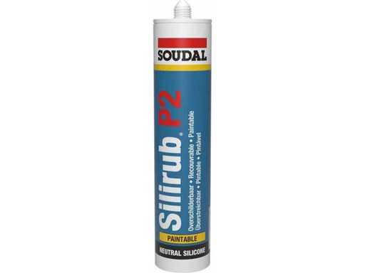Soudal - Silirub P2 310ml Negru - Vopsea, pur, lipici și sigilant (15x)