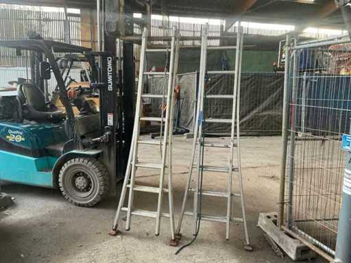 Échelle coulissante solide 2x8 en 2 parties (2x)