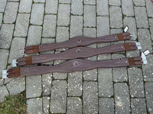 Girth leather horses (3x)